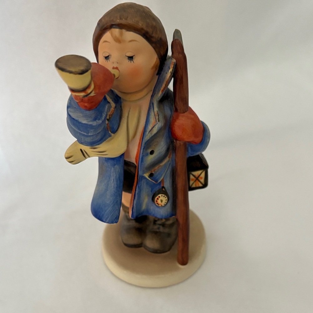 Goebel Blue and Red Winter Figurine